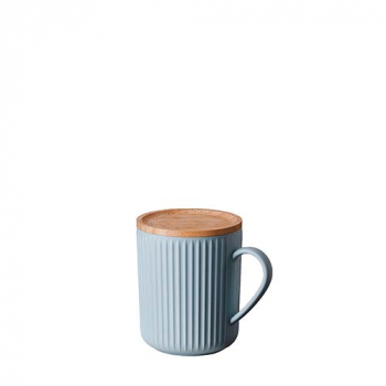 Nature Tasse mit Bambusuntersetzer - Blau